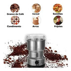 Moledor Electrico Molinillo De Cafe Granos Semillas Legumbre Plateado