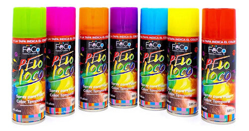 Pack 3 Spray Pintura Para Cabello Temporal Varios Colores Surtido