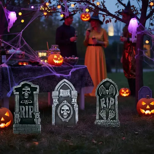 Set 4 Lapidas Accesorios Decoracion Fiestas Halloween 40cm