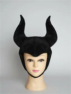 Sombrero Cuernos Malefica Disfraz Cosplay Fiestas Halloween Negro Unica Tela