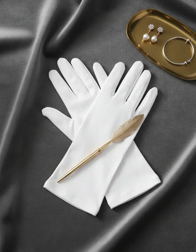 Par Guantes Blancos Desfile / Ceremonias / Cosplay Adulto Blanco