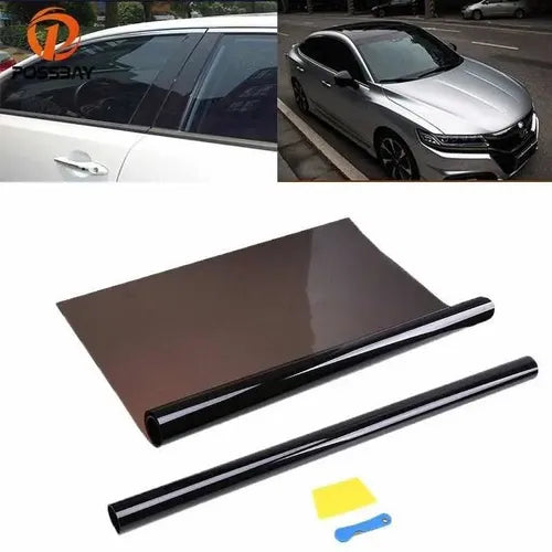 Papel Polarizado 20% Vlt 50x300cm + Cortante + Planchador Negro