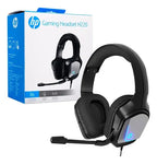 Audifonos Alambricos Hp H220 Gaming Jack 3.5mm Microfono Led Negro