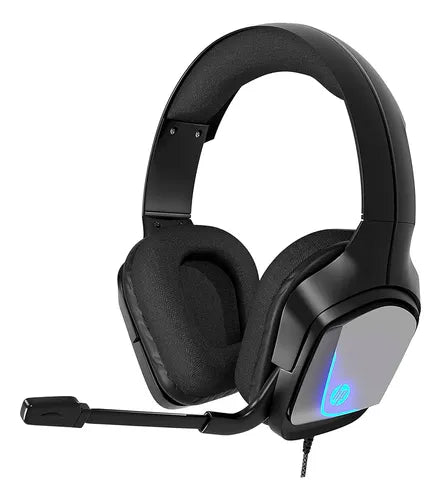 Audifonos Alambricos Hp H220 Gaming Jack 3.5mm Microfono Led Negro