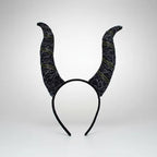 Cintillo Diablita Diadema Cuernos Disfraz Cosplay Halloween Negro