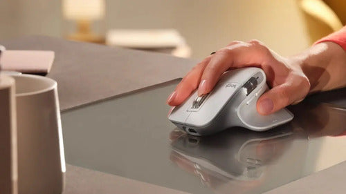 Mouse Inalambrico Logitech Mx Master 3s Usb + Bluetooth 8k Gris Pálido