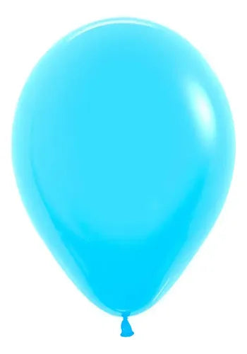Globo Liso 23cm #9 Bolsa 50uds Los Colores - Cotillon Color Celeste