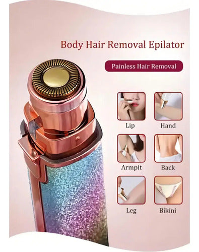 Depiladora Facial Led 2 En 1 Wcan Portátil Recargable Usb Con Luz Rosa Claro
