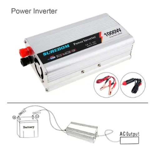 Inversor Voltaje Auto 1000w 12v A 220v / Inversor Corriente
