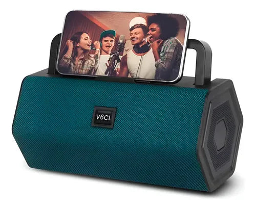 Parlante Potente Con Soporte Función Bluetooth Ts-v6 Verde Oscuro