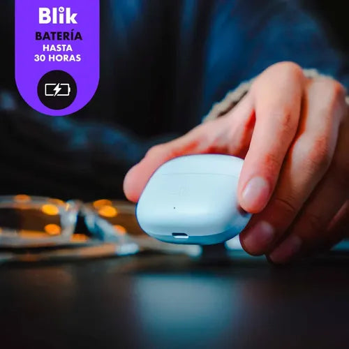 Audifonos Inalambricos Blik Air500 Tws Bt 5.4 Enc 30hrs Ipx4 Blanco