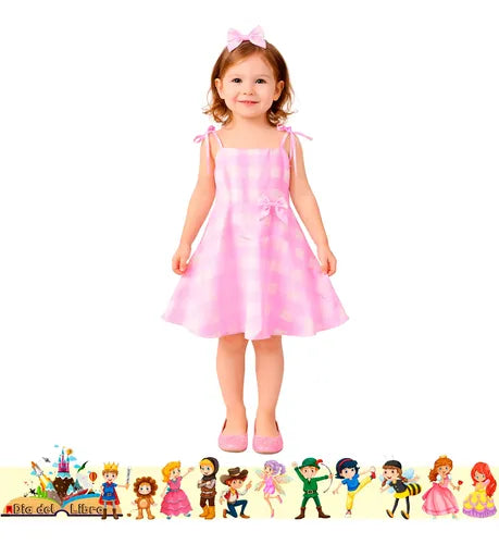 Disfraz Barbie Cuentos Infantiles Dia Del Libro Halloween Rosado