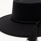 Sombrero Huaso Elegante Chico Cueca Fechas Patrias Negro Negro 55cm Lisa