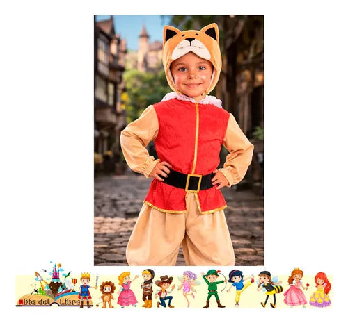 Trajes Disfraces Cuentos Infantiles Dia Del Libro Halloween Gato Con Botas 5-6