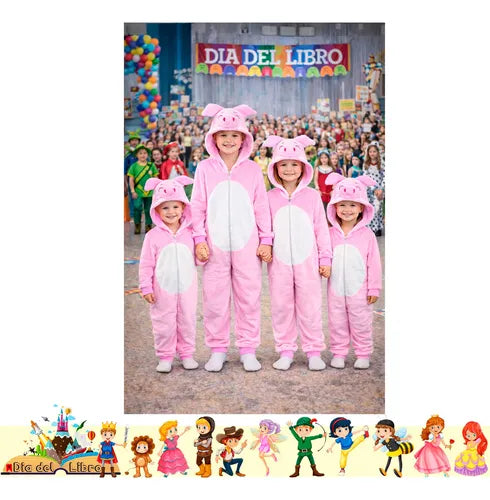 Trajes Disfraces Cuentos Infantiles Dia Del Libro Halloween Chanchito 3-4