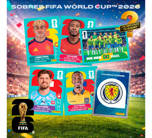 Pack 5 Sobres Fifa World Cup 2026 Original Panini 35 Laminas Fifia World Cup Pack 5