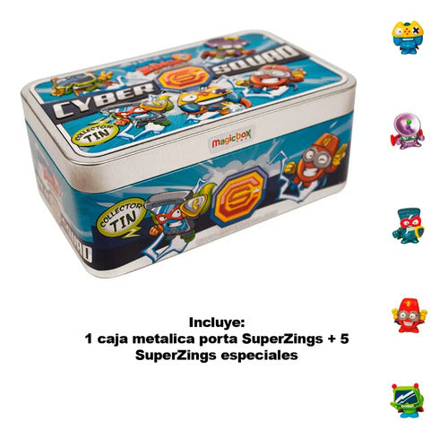 Caja Metalica Porta 5 Superzing Edicion Especial Cyber Squad