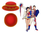 Gorro Sombrero Caporal Danzas Tradicionales Y Fiestas Patria Rojo Estandar Lisa