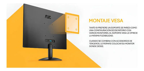 Monitor Aoc 24in Fhd Ips 100hz 1ms Vesa Hdmi Adaptivesync Negro