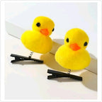 Pack 2 Ganchito Pinza Patito Kawai Horquilla Pollito Cabello Amarillo