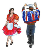 Pañuelo De Cueca Bordado Fiestas Patrias Danzas Espuela Blanco Espuela