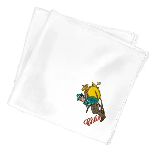Pañuelo Cueca Competencia Fiestas Patrias Danzas Chinchinero Blanco Chinchinero