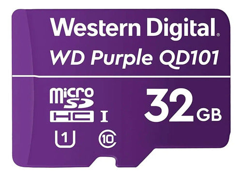 Tarjeta De Memoria Microsdhc 32gb Wd Purple Uhs-i 4k 100mb/s