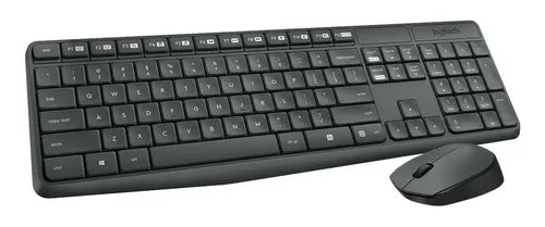 Kit Teclado Y Mouse Inalambrico Logitech Mk235 Color Del Teclado Negro Grafito