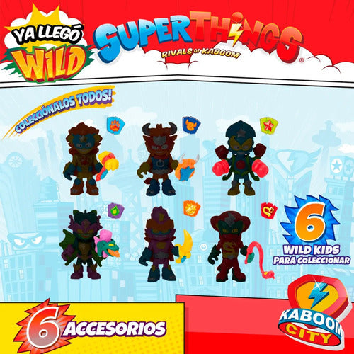 Superthings Serie Wild 6 Kid + 6 Superthings + 6 Accessorios