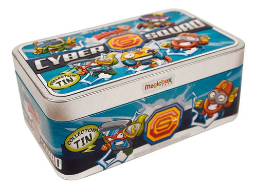 Pack 8 Caja Metalica Porta Superzings Especiales Cyber Squad