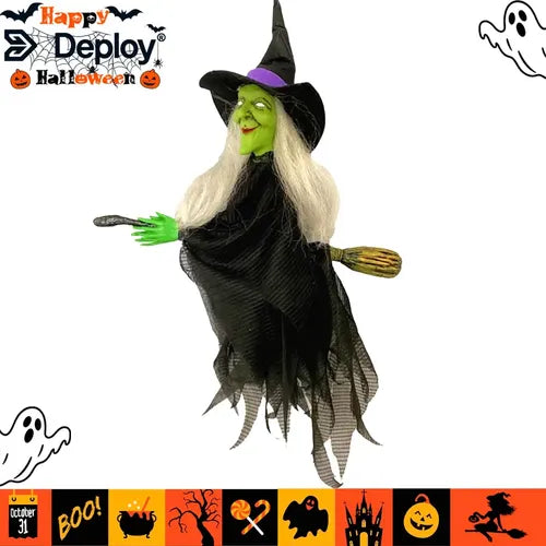 Brujita Voladora Colgante Decoracion Horror Halloween 50cm