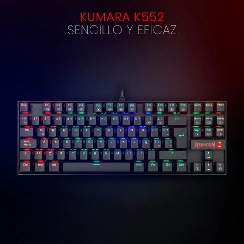 Teclado Gamer Redragon Kumara K552w Rgb Chroma Red Ag Nkro Negro Español España