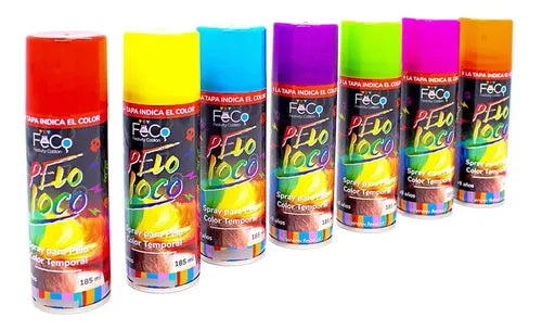 Pack 48 Spray Pintura Para Cabello Temporal Varios Colores Surtido