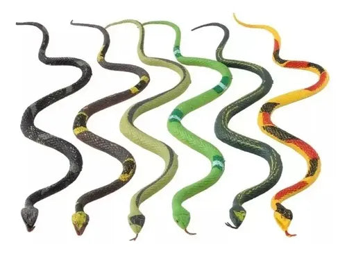 Pack 6 Serpientes De Gomas 70cm Sorpresa Bromas Surtidas Surtido