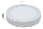 Panel Led Foco Blanco Frío 28cm Sobrepuesto Redondo 24w Blanco