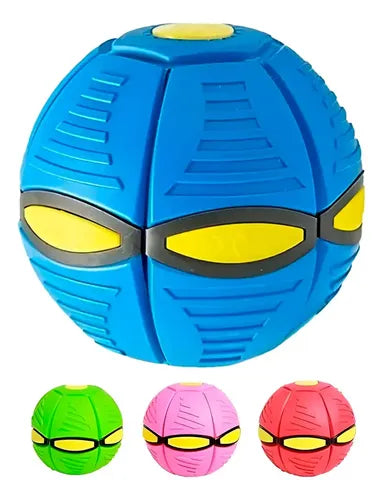 Pelota Frisbee Platillo Led Juguete Portatil Niños Mascotas Varios (azul, Verde, Rosa, Rojo)