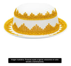 Sombrero Caporal Gorro Fiestas Patria Y Danzas Tradicionales Blanco Estandar Lisa