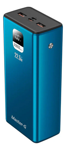 Cargador Portatil Bateria Power Bank Master-g 30000mah 22.5w Azul