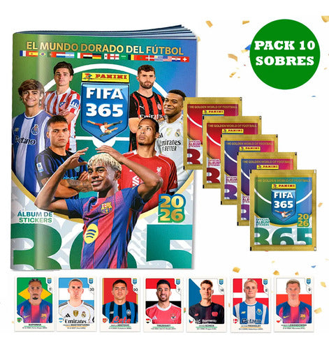 Pack Album + 10 Sobres Fifa 365 2026 Panini Original