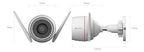 Camara Wifi Ip Ezviz H3c 2k+ Colorvu Exterior Ip67 Microsd Blanco