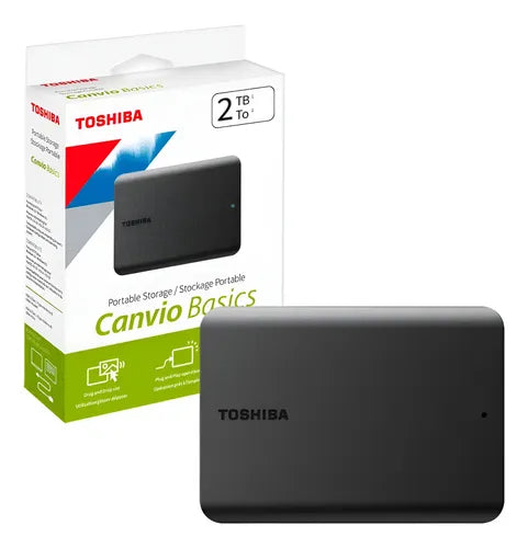 Disco Duro Externo Toshiba 2tb Canvio Basics A5 Hdtb520xk3aa Negro