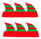 Pack 6 Sombreros Gorros Navidad Duende Elfo Navideño Verde