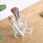 Organizador Acrilico Para Brochas D Maquillaje 2207 Muy Util Transparente