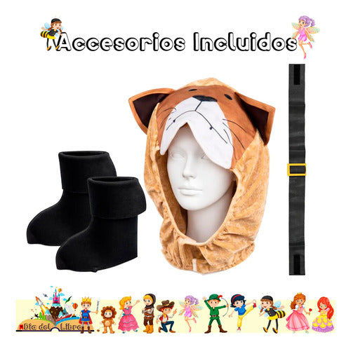 Trajes Disfraces Cuentos Infantiles Dia Del Libro Halloween Gato Con Botas 7-9