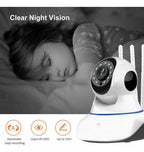 Camara Ip Wifi 1080p Onvif 2m Hd Visión Nocturna 360 Grados Blanco