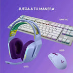 Audífono Gamer Logitech G733 Lightspeed Inalámbrico Con Micrófono Desmontable Lila