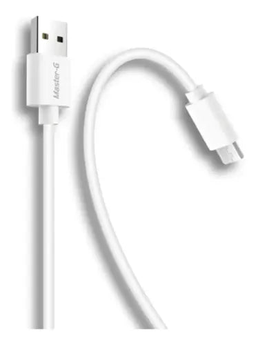 Cable Micro Usb A Usb-a Master-g Carga Rapida Power 2.1a 1m Blanco