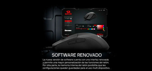 Mouse Gamer Redragon King 1k 50-12.400 Dpi 5 Botones Negro