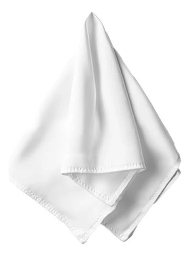 Pack 12 Pañuelo Cueca Competencia Liso Fiestas Patrias Danza Blanco Liso