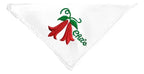 Pañuelo De Cueca Bordado Fiestas Patrias Danzas Copihue Blanco Copihue